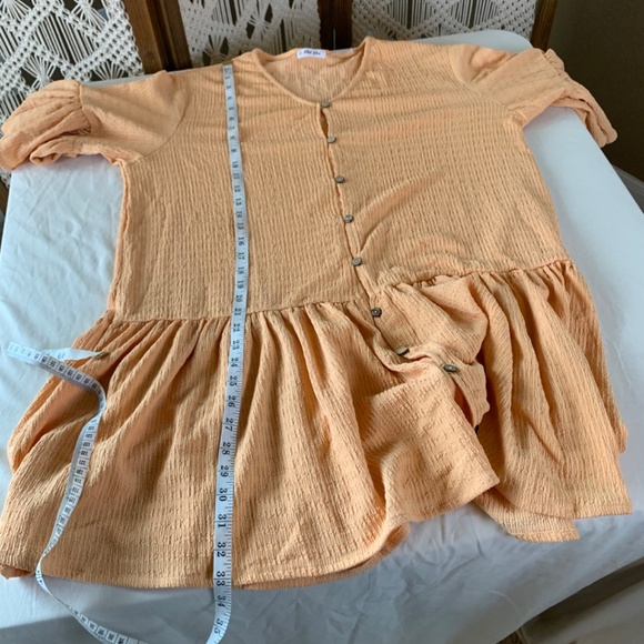 Petal Dew‎ Textured V-Neck Flounce Sleeve Dress Large - Picture 9 of 10